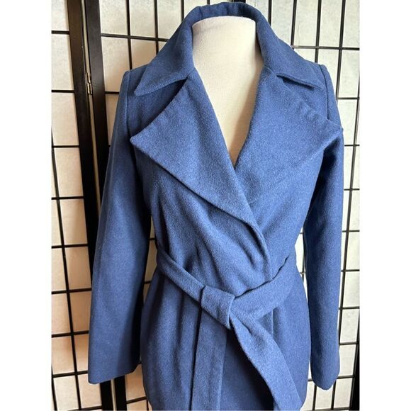 Old Navy Blue Wool Blend Coat - Picture 3 of 7